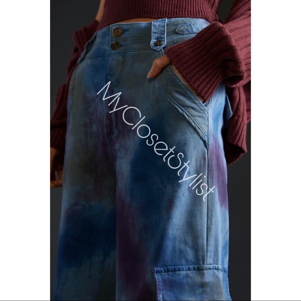 Pilcro the High Wide Aviator Festival Pants Jeans 28 NWT $160 Anthropologie new - Picture 7 of 7